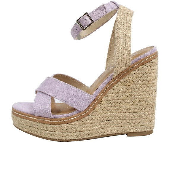Shannon Lavender Cross Strap Wedges - pink lily soda - Picture 2 of 3